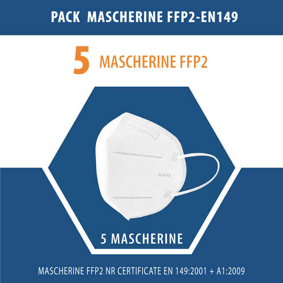 5 Mascherine FFP2 certificate