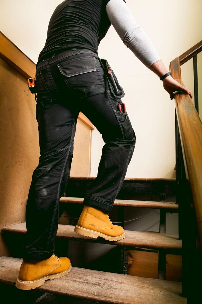 Pantaloni Da Lavoro Da Uomo Con Tasche Multiple Con Tasca Per - Foto 8