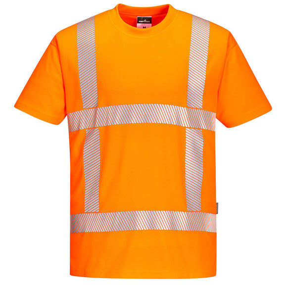 t-shirt alta visibilita arancione