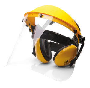 Kit di protezione viso - con visiera e cuffie | Dpi Sicurezza