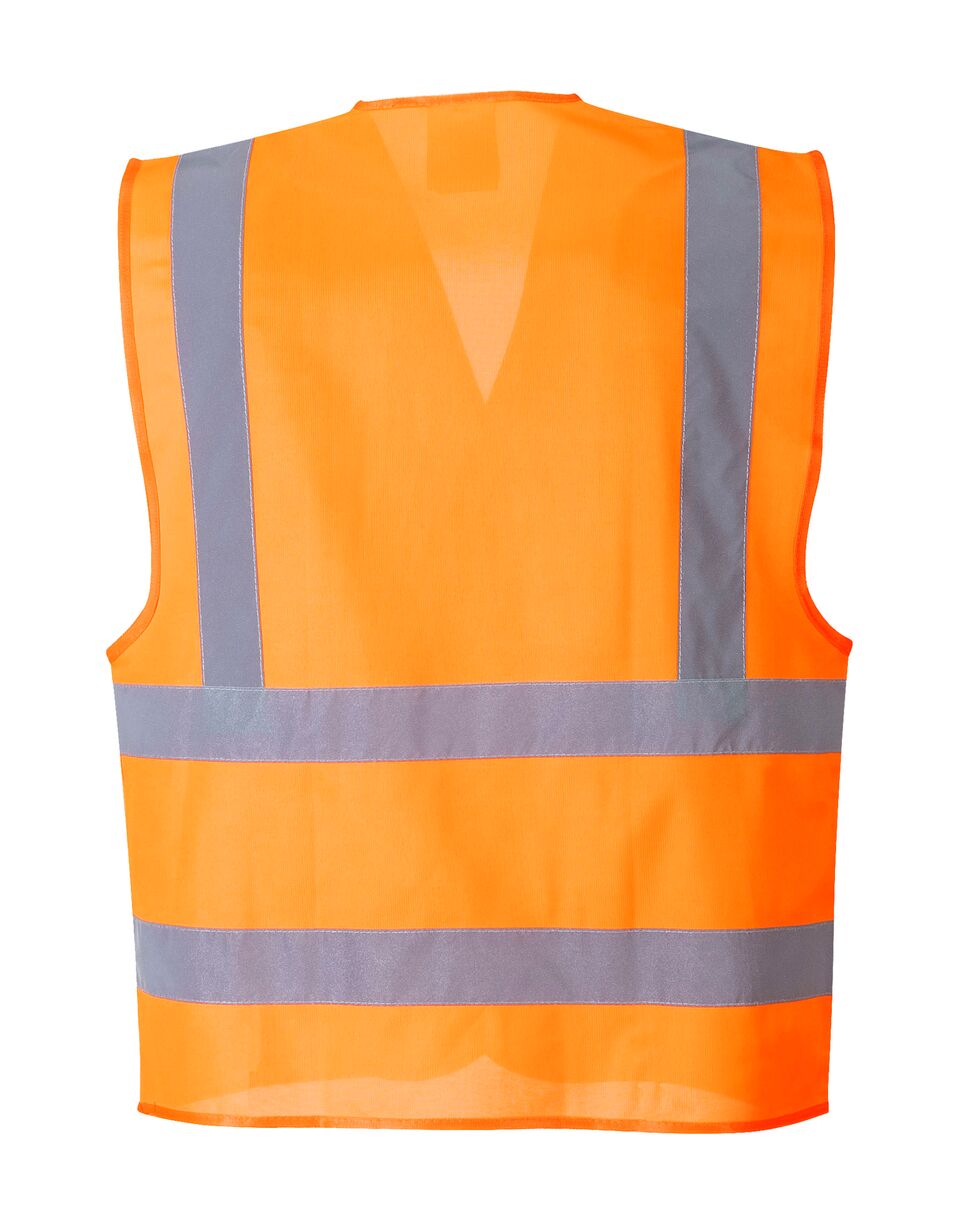 Gilet Di Sicurezza Hi-Vis Con Due Bande Base [ Gs1064 - Foto 8